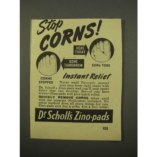 1947 Dr. Scholl's Zino-Pads Ad