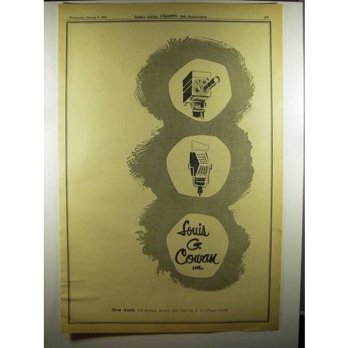 1956 Louis G. Cowan Inc. Radio & TV Producer Ad