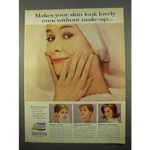 1963 Noxzema Skin Cream Ad - Makes Skin Lovely