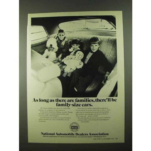1974 National Automobile Dealers Association Ad - Families