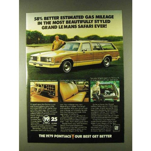 1979 Pontiac Grand LeMans Safari Ad - Jack Nicklaus