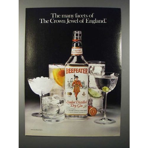 1981 Beefeater Gin Ad - The Many Facets of Crown Jewel