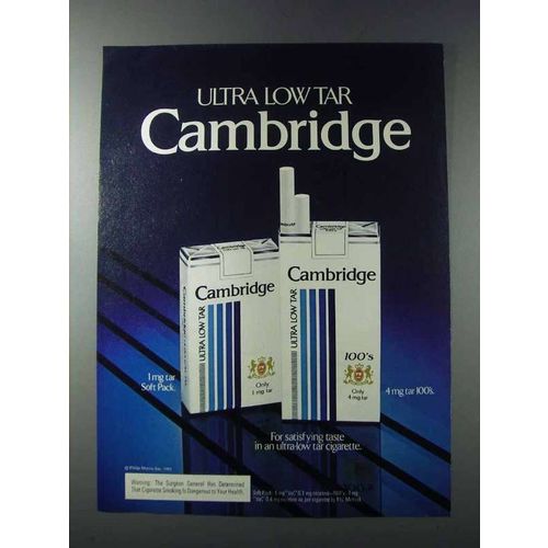 1981 Cambridge Cigarettes Ad
