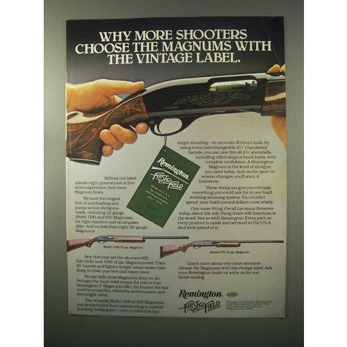 1981 Remington Model 1100, 870 Shotguns Ad