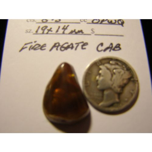 FIRE AGATE MEXICO HIGH FIRE CABOCHON 8.5 cts FOR RING #4A-592