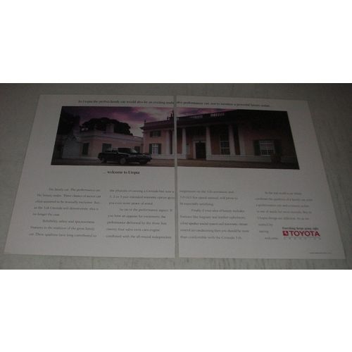 1991 Toyota 3.0i Cressida Ad - In Utopia the perfect family car