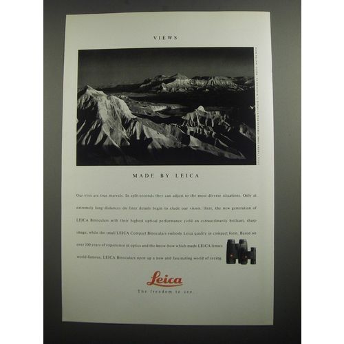 1991 Leica Binoculars Ad - photo by Walter Mayr - Views Made by Leica