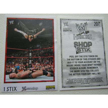 Topps - Merlin 2008 WWE Heroes Wresting Stickers 1-216 & P1-P15 Variants (EB2)