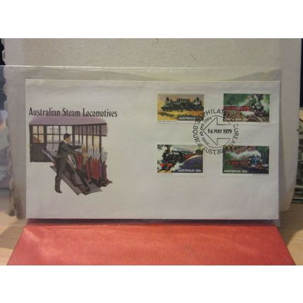AUSTRALIAN STEAM LOCOMOTIVES fdc 16th May, 1979 stamps