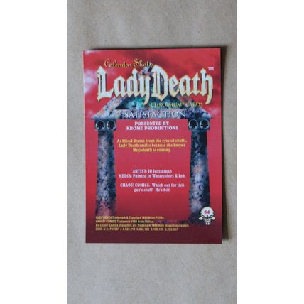Lady Death All-Chromium Base trading Card # 64 (C) 1994 Chaos Krome comics