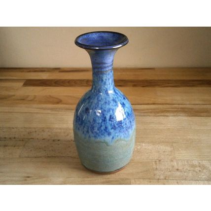 Rupert Blamire Bristol Studio Pottery Blue Drip Glaze Bud Vase