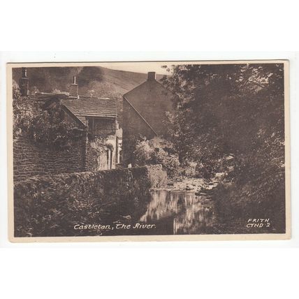 The River Castleton Postcard 1954 Derbyshire