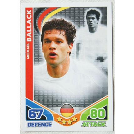 2010 Topps Match Attax World Cup Trading Card - Germany, Michael Ballack