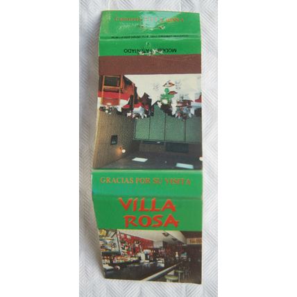 Matchbook cover Villa Rosa Cafeteria, Madrid