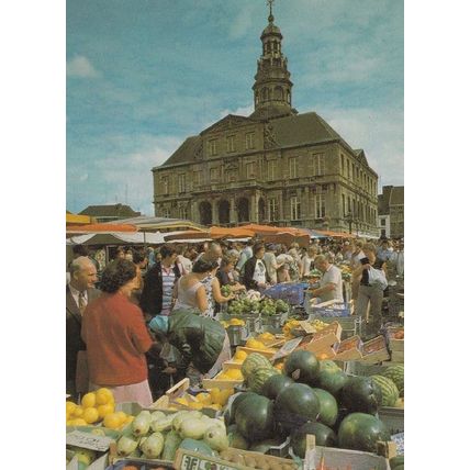 Maastricht Holland Fruit Market Stalls Postcard