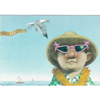 6x4 Continental size printed postcard Greetings Bowers Hallmark