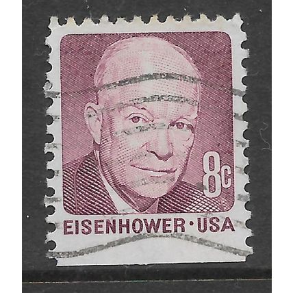 USA 1970 PROMINENT AMERICANS 8c MAROON DWIGHT D EISENHOWER SG1392 FINE USED