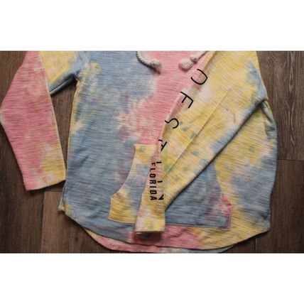 Womens Hoodie Size L Unique Destination Destin Florida Summer Paradise Tie-Dye