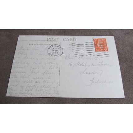 1948 fr Postcard - Meadfoot Beach & Crescent, Torquay - Devon