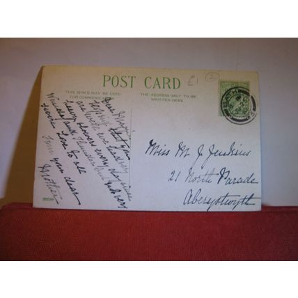 BATH ABBEY, INTERIOR , BATH. used antique postcard 1910 pm #