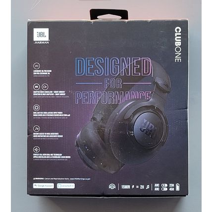 JBL Club ONE Black Wireless Noise Cancelling Over-the-Ear Headphones