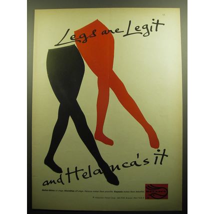 1958 Helanca Capezio Tights Advertisement - And Helanca's it