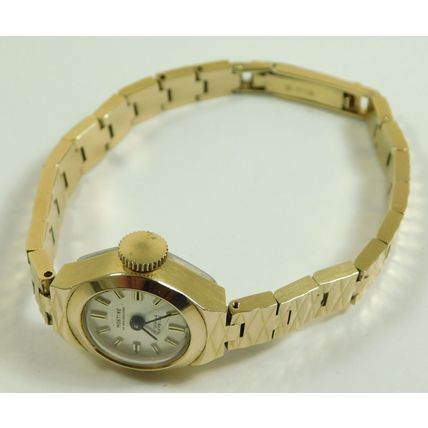 Working Montine Vintage Ladies Gold Plated 17 Jewel Mechanical Wristwatch c1970