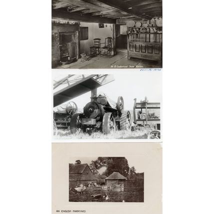 A Cumberland Farm Kitchen Old Real Photo Farming Postcard & MORE