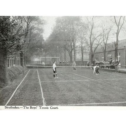 Stratheden Boys Tennis Court Fife Scotland Antique Postcard