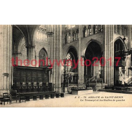 Abbay de Saint Denis, Stalles de Gauche, France, 1910/20s, Postcard