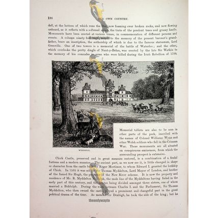 Wynnstay, Near Wrexham, Denbighshire, Wales, Book Illustration (Print), 1882