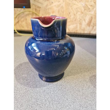 Denby Metz Jug 15cm. Blue With Plum Interior
