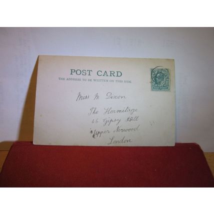 CHRISTMAS, 1904 postmark home-made antique postcard /