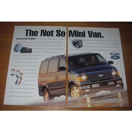 1993 Chevy Astro Minivan Advertisement - The not so mini van