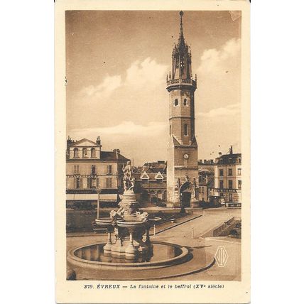 27 - EVREUX - Tour de l'Horloge et la Fontaine