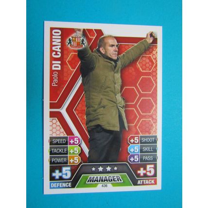 436. Paulo Di Canio - Sunderland - Match Attax 2013/14 Football Card EF1