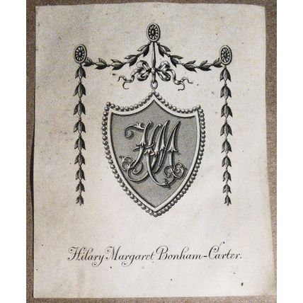 Hilary Margaret Bonham-Carter - Ex Libris Bookplate