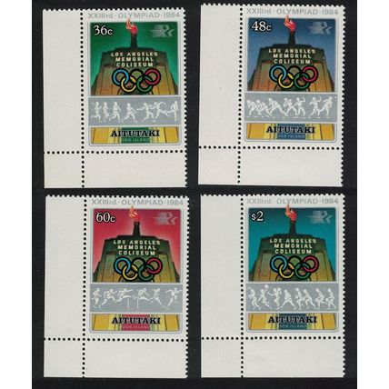 Aitutaki Olympic Games Los Angeles 4v Corners 1984 MNH SG#495-498