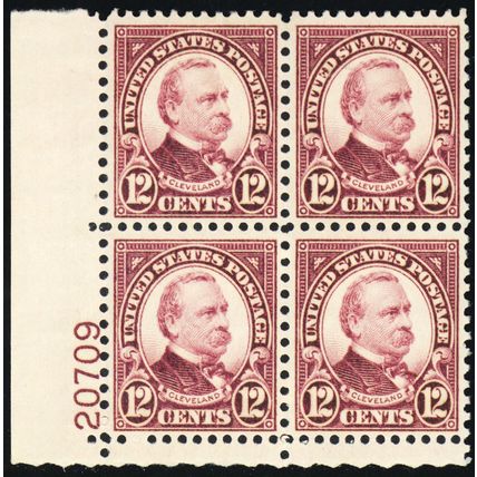 693, Mint VF/XF NH 12¢ Plate Block of Four * Stuart Katz