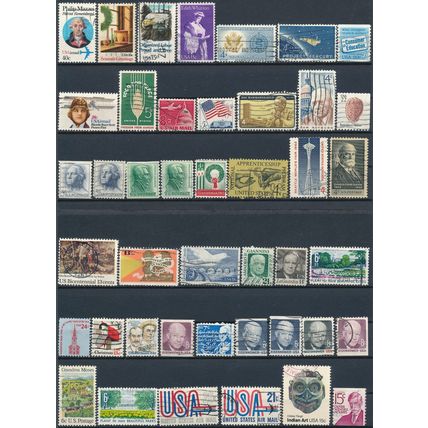 1000 Stamp Selection - USA - Used Hinged