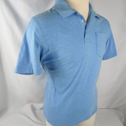 George Men's Light Blue Shirt Sleeve Polo Shirt W/Pocket Size Large 42-44
