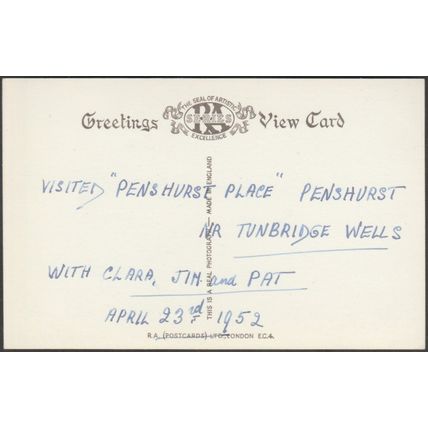 South Front, Penshurst Place, Kent, c.1950 - RA Series RP Postcard
