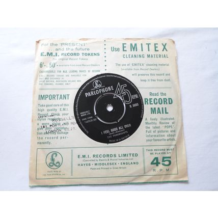 7" 1963.THE PARAMOUNTS.POISON IVY,PARLOPHONE R 5093.I FEEL GOOD ALL OVER. N.MINT