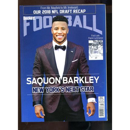 SAQUON BARKLEY New York's Next Star Beckett Football monthly 2018 DRAFT RECAP