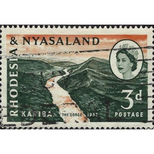 RHODESIA & NYASALAND, Kariba Dam, orange 1960, 3d, #3