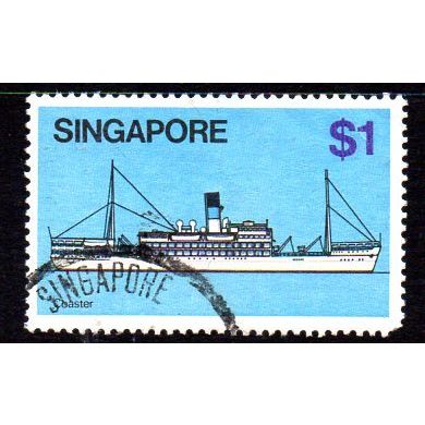 Singapore 1980 Ships definitives $1 value, used, SG 373