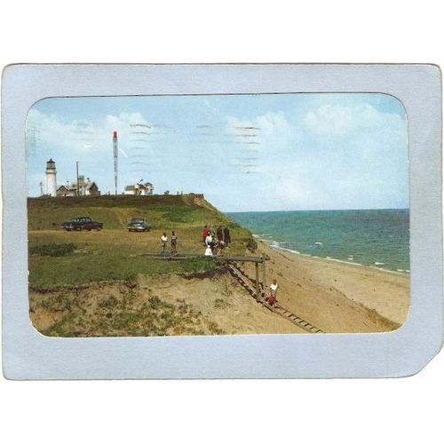 MA Truro Lighthouse Postcard Highland Light Cape Cod lighthouse_box1~567
