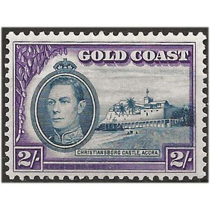 Gold Coast 1938 SG130 2/- Blue & Violet Perf 12 Mounted Mint . ..