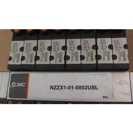 SMC NZZX1-01-0002USL Manifold with (4)ZX-05 (4)VJ314 (4)VJ324M