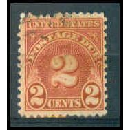 Used J81 2c Postage Due Barely Clears WA1300